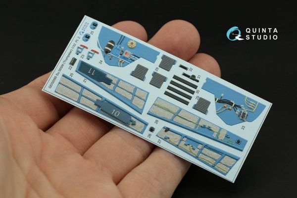 Quinta Studio QD32095 Su-30SM 3D-Printed &amp; coloured Interior on decal paper (conversion for Trumpeter Su-30MKK ) 1/32