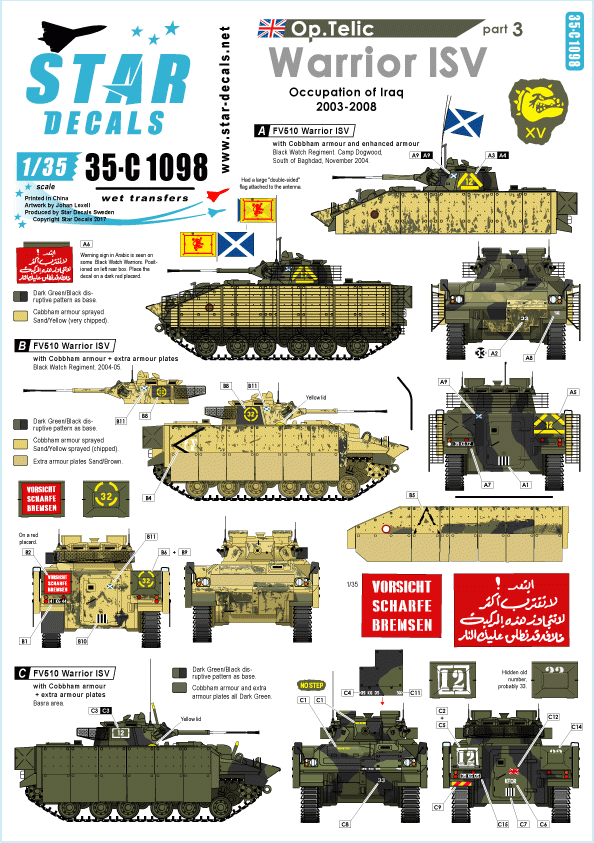 Star Decals 35-C1098 Op. Telic 3 1/35