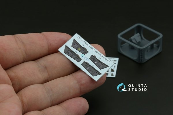 Quinta Studio QD+72137 Mirage 2000N 3D-Printed &amp; coloured Interior on decal paper (Dream Model) (with 3D-printed resin part)  1/72