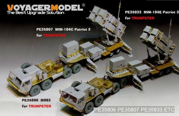 Voyager Model PE35933 Modern U.S. MIM-104F Patriot SAM System PAC-3 Basic For TRUMPETER 01040 1/35