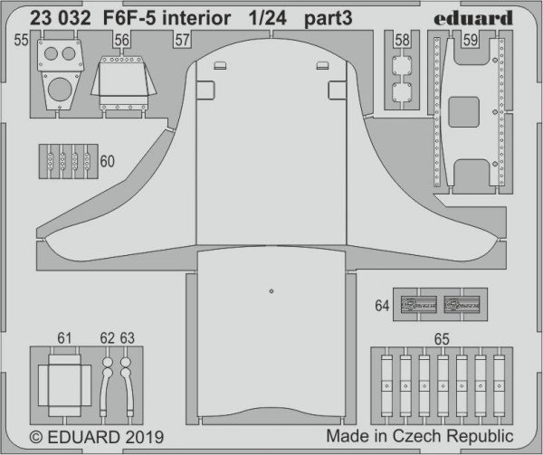 Eduard 23032 F6F-5 interior AIRFIX 1/24