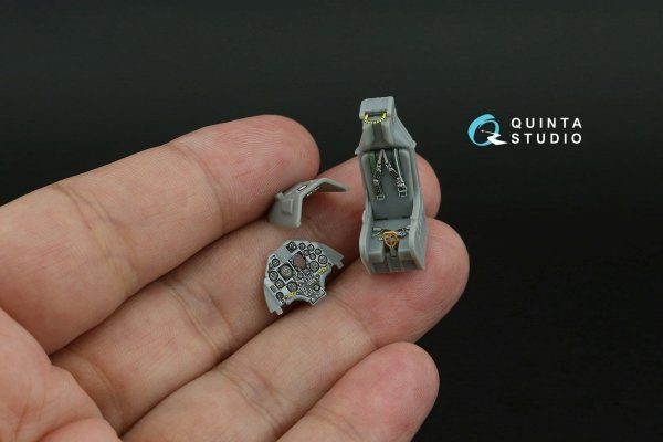 Quinta Studio QD48621 A-4E Skyhawk 3D-Printed &amp; coloured Interior on decal paper ( Hobby Boss ) 1/48
