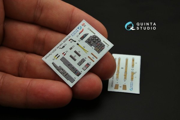 Quinta Studio QD48088 Me-262A 3D-Printed &amp; coloured Interior on decal paper (for Tamiya kit) 1/48