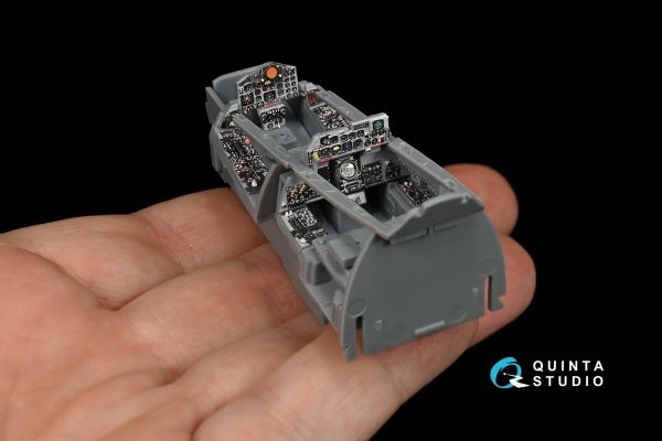 Quinta Studio QD48159 F-4C 3D-Printed &amp; coloured Interior on decal paper (for ZM SWS kit) 1/48