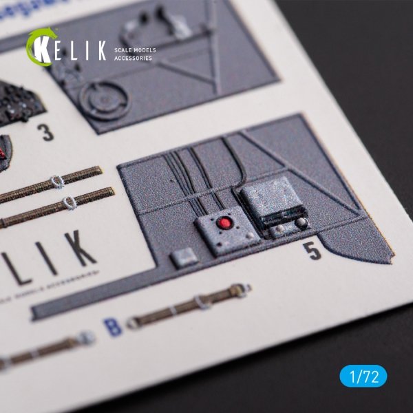 Kelik K72172 Morane-Saulnier M.S.406 - interior 3D decals for Hobby 2000/Hasegawa kit (1/72)