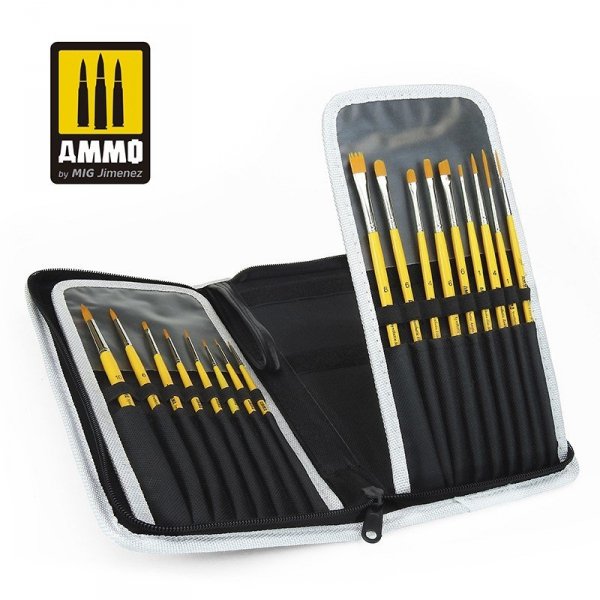 AMMO of Mig Jimenez 8580 Brush Arsenal - Brush Organization &amp; Protective Storage