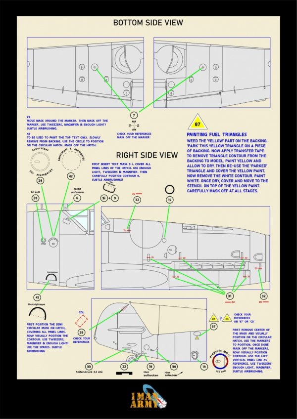 1 Man Army 24DET005 Messerschmitt Bf 109G5/G6 (Airfix) 1/24