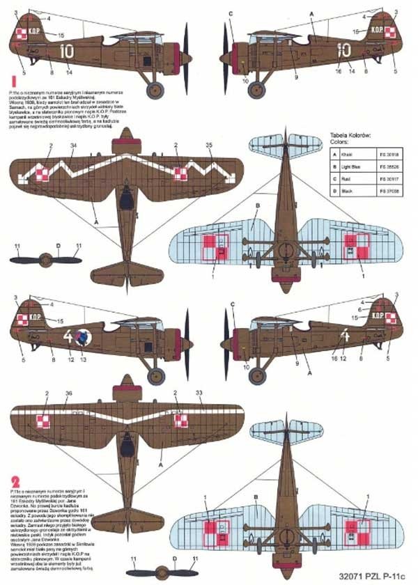 Techmod 32071 PZL P-11c 1/32