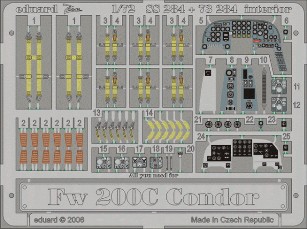 Eduard 73284 Fw 200C Condor interior for REVELL 1/72