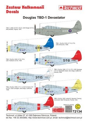Techmod 72134 - Douglas TBD-1 Devastator (1:72)