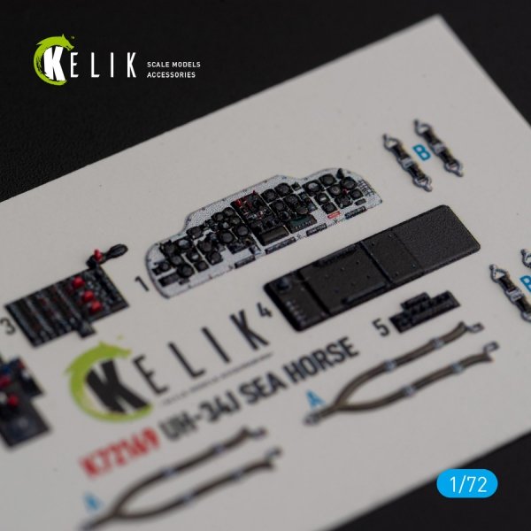 Kelik K72169 UH-34J SEA HORSE - interior 3D decals for Italeri kit (1/72)