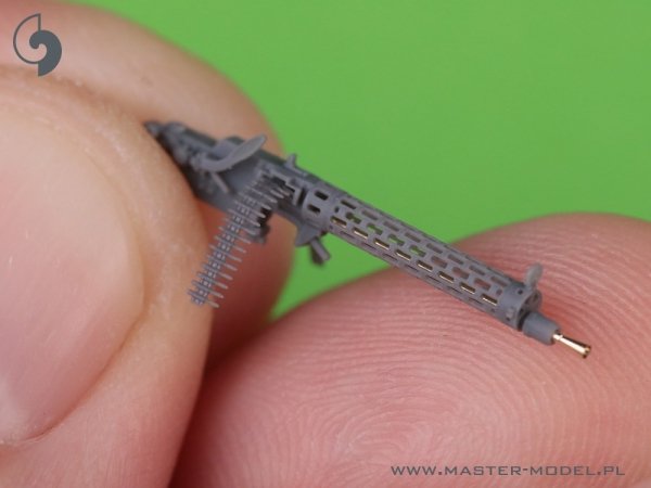 Master AM-48-184 Niemiecki km z okresu I w.św. Spandau LMG 08/15 (2 szt.) - z DŁUGĄ rączką przeładowania - wydruki 3D i mosiężne lufy 1/48