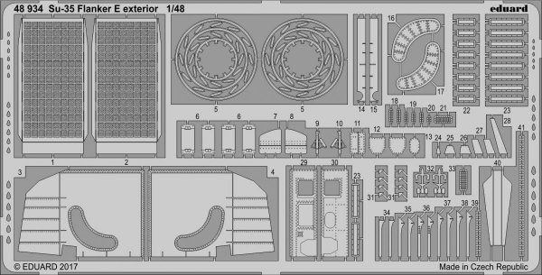 Eduard 48934 Su-35 Flanker E exterior KITTY HAWK 1/48