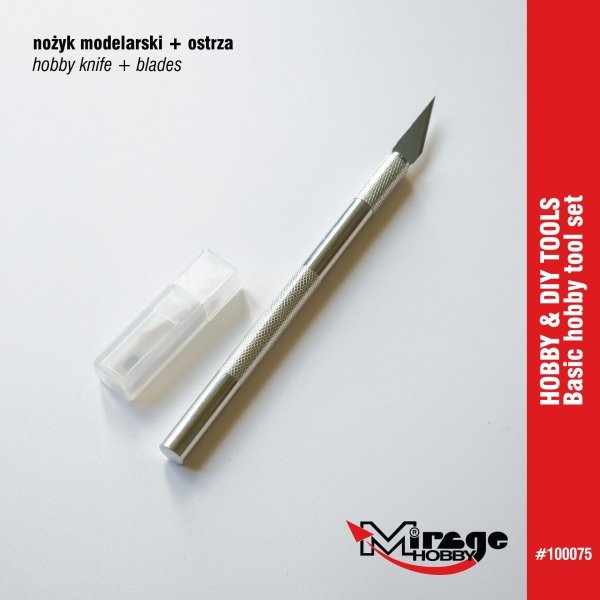 Mirage 100075 Hobby &amp; DIY Basic Tool Set (pliers, tweezers, knife, files, box)