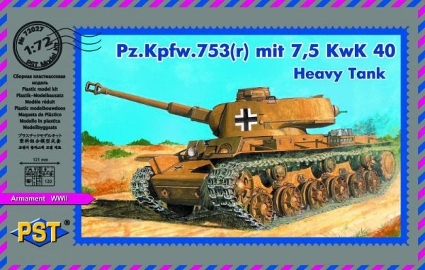 PST 72027 Pz.Kpfw. 753(r) Heavy Tank 1/72