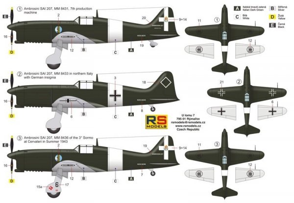 RS Models 92267 Ambrosini SAI.207 1/72