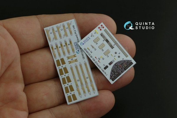 Quinta Studio QD48125 Bf108 3D-Printed &amp; coloured Interior on decal paper (Eduard) 1/48