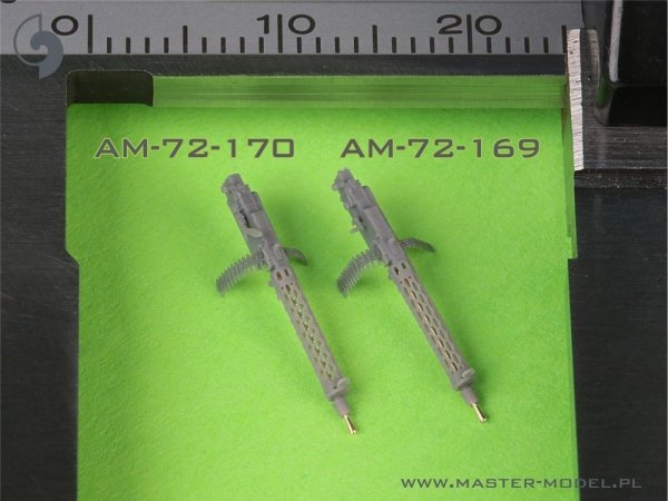 Master AM-72-169 Niemiecki km z okresu I w.św. Spandau LMG 08/15 (2 szt.) - z KRÓTKĄ rączką przeładowania - wydruki 3D i mosiężne lufy 1/72