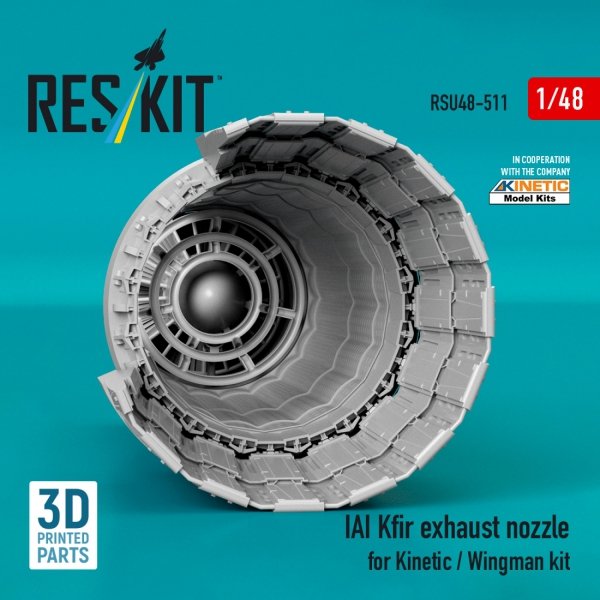 RESKIT RSU48-0511 IAI Kfir exhaust nozzle for Kinetic / Wingman kit (3D Printed) (1/48)