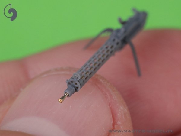 Master AM-48-184 Niemiecki km z okresu I w.św. Spandau LMG 08/15 (2 szt.) - z DŁUGĄ rączką przeładowania - wydruki 3D i mosiężne lufy 1/48