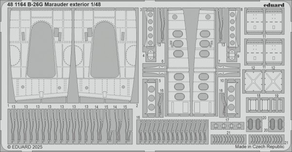 Eduard 481164 B-26G Marauder exterior ICM 1/48