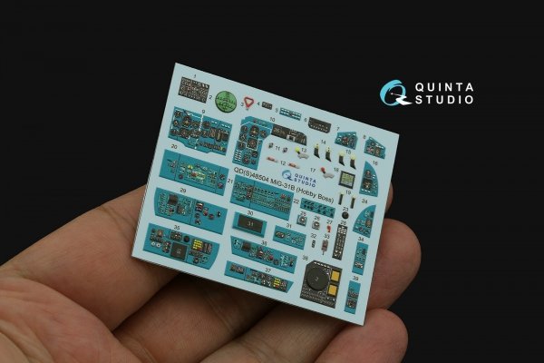 Quinta Studio QD48504 MiG-31B 3D-Printed &amp; coloured Interior on decal paper (Hobby Boss) 1/48