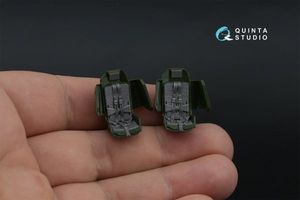 Quinta Studio QD48572 AH-64A 3D-Printed &amp; coloured Interior on decal paper (Academy/Modelist) 1/48