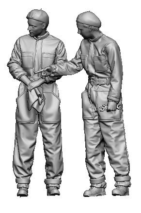 Glowel Miniatures 35039 Polish tank crew fixing engine 1/35