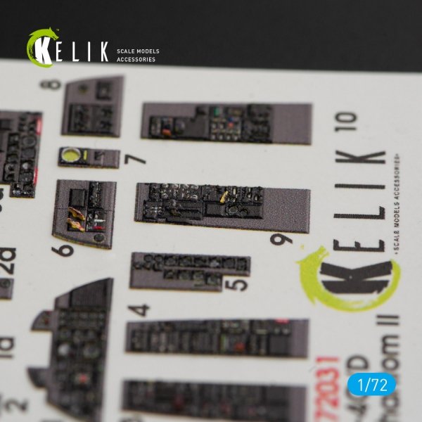 KELIK K72031 F-4(C,D) &quot;PHANTOM II&quot; INTERIOR 3D DECALS FOR HASEGAWA KIT 1/72