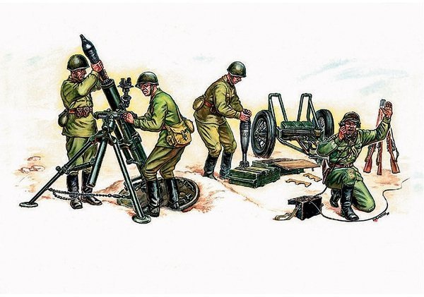 Zvezda 3503 Soviet Mortar with Crew WWII 1/35