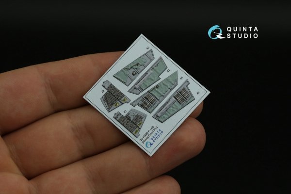 Quinta Studio QD48405 F-14D 3D-Printed &amp; coloured Interior on decal paper (Hobby Boss) 1/48