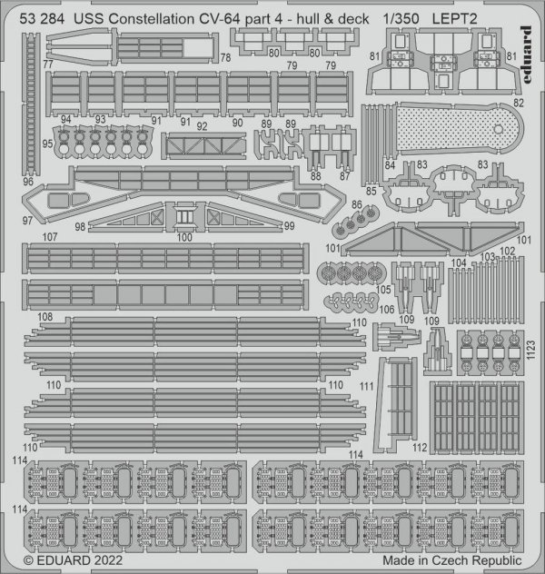Eduard BIG5367 USS Constellation CV-64 PART II RUMPETER 1/350