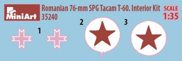 MiniArt 35240 ROMANIAN 76-mm SPG TACAM T-60 INTERIOR KIT 1/35