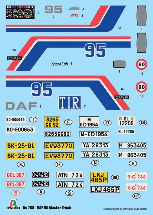 Italeri 0788 DAF 95 Master Truck 1/24
