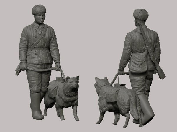 Zvezda 3611 Soviet Tank Hunters with Dogs WWII 1/35