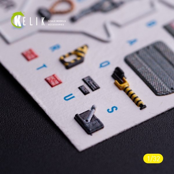 Kelik K32038 GR.MK7 Harrier - interior 3D decals for Trumpeter kit 1/32