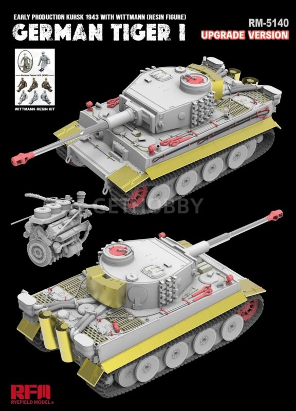 Rye Field Model 5140 Tiger I Early Production Wittmann Kursk 1943 Upgrade Version 1/35