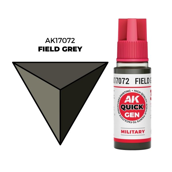 AK Interactive AK17072 FIELD GREY – QUICK GEN COLOR 18ml