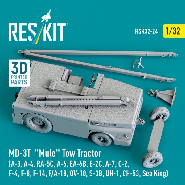 RESKIT RSK32-0024 MD-3T "Mule" Tow Tractor (3D Printed model kit) 1/32