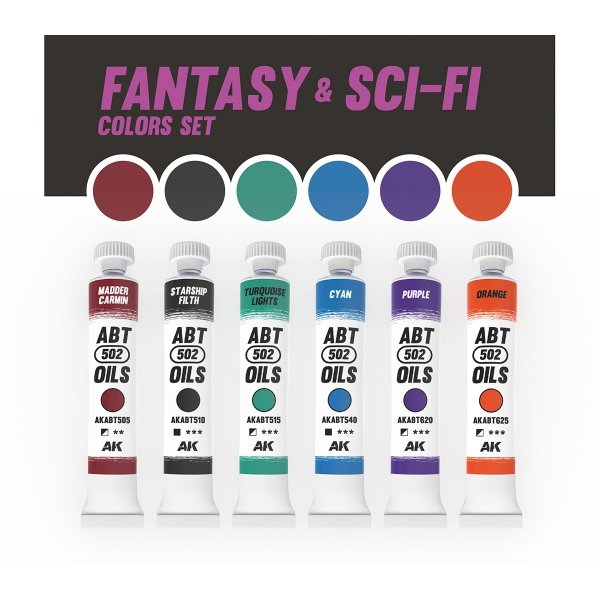AK Interactive ABT310 Fantasy &amp; Sci-Fi Colors Set (6 colors) 6x20ml