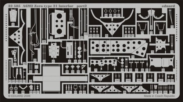 Eduard 32585 A6M2 Zero type 21 interior 1/32 Tamiya