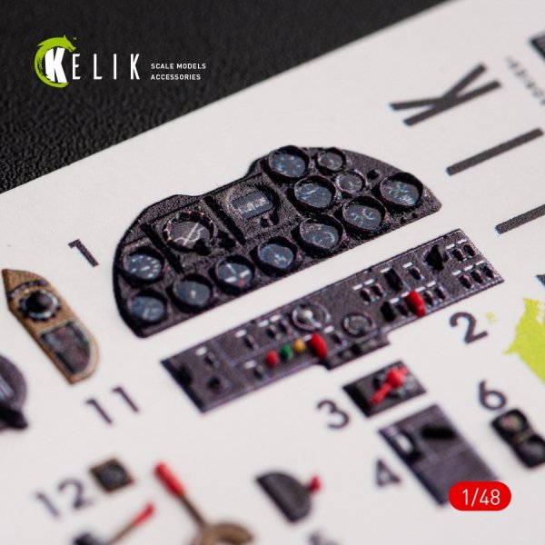 Kelik K48059 P-51H Mustang interior 3D decals for Modelsvit kit (1/48)