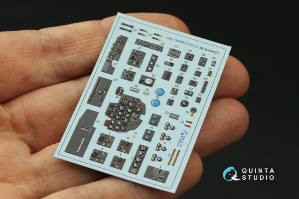 Quinta Studio QD48435 Bf 110G-2 3D-Printed coloured Interior on decal paper (Revell) 1/48