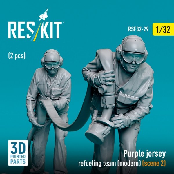 RESKIT RSF32-0029 Purple jersey refueling team (modern) (scene 2) (2 pcs) (3D Printed) (1/32)