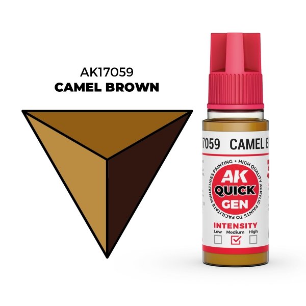 AK Interactive AK17059 CAMEL BROWN – QUICK GEN COLOR 18ml