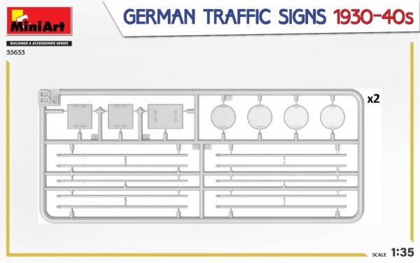MiniArt 35633 GERMAN TRAFFIC SIGNS 1930-40s 1/35
