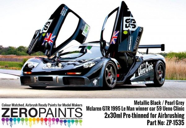 Zero Paints ZP-1535 Mclaren GTR 1995 Le Man Winner Car 59 Ueno Clinic Paint Set 2x30ml