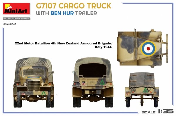 MiniArt 35372 G7107 Cargo Truck w/ Ben Hur Trailer 1/35