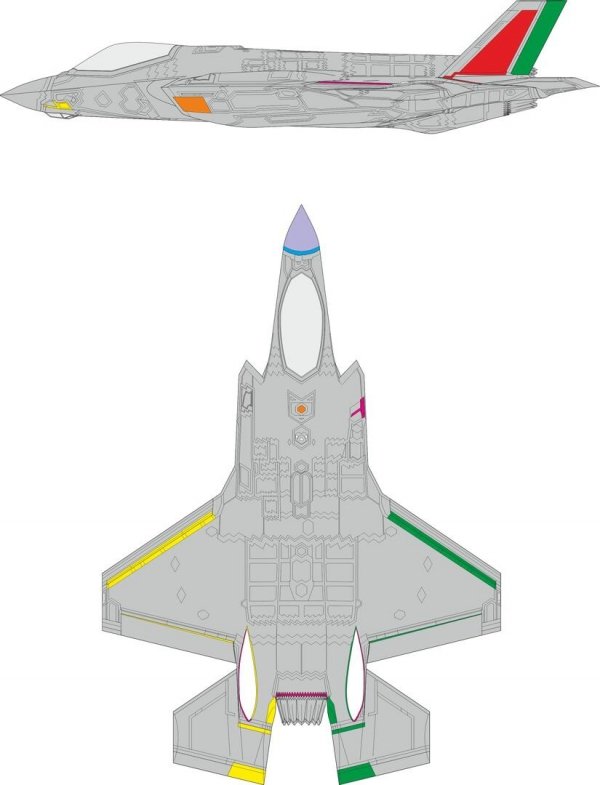 Eduard EX1157 F-35A RAM coating late for ITALERI 1/48