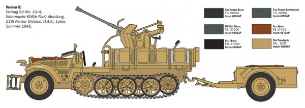 Italeri 6395 SD.KFZ.10/4 with FLAK 30 and crew 1/35